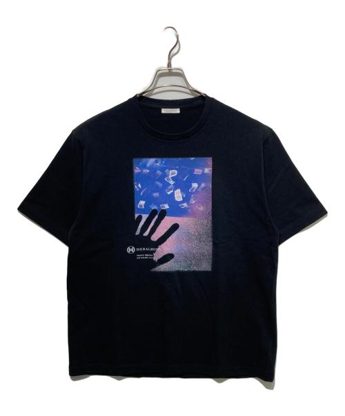HERALBONY（ヘラルボニー）HERALBONY (ヘラルボニー) ショートスリーブTシャツ「無題」(D) ブラック サイズ:Lの古着・服飾アイテム