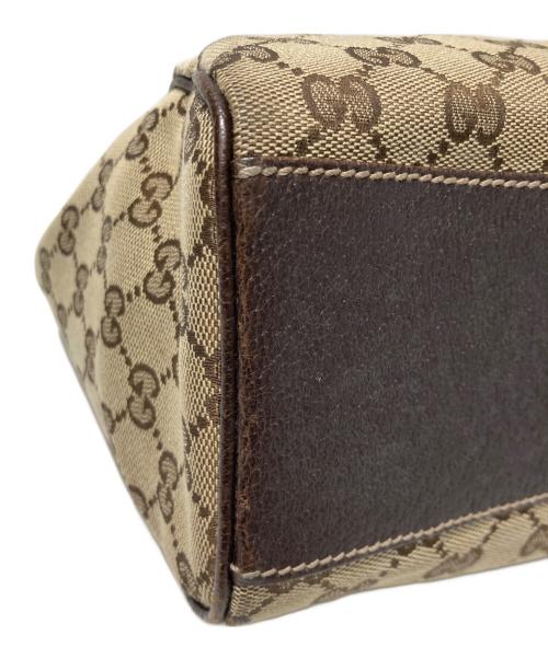 GUCCI（グッチ）GUCCI (グッチ) GGキャンバストートバッグ ブラウン×ベージュの古着・服飾アイテム