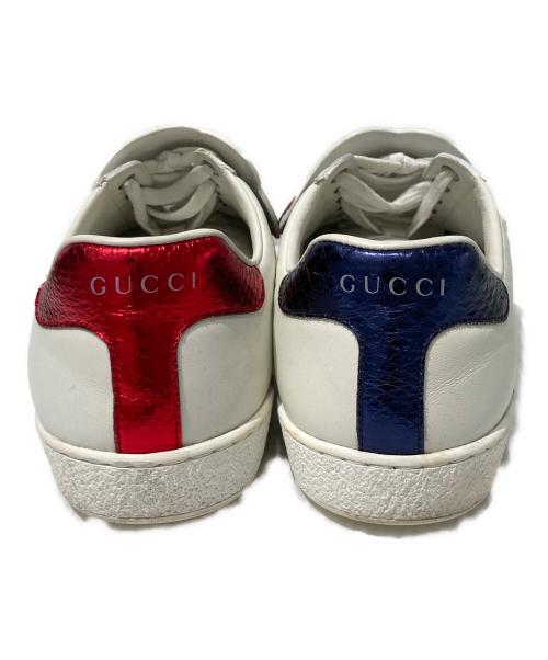 GUCCI（グッチ）GUCCI (グッチ) BLIND FOR LOVE パッチスニーカー ホワイト サイズ:7　1/2の古着・服飾アイテム