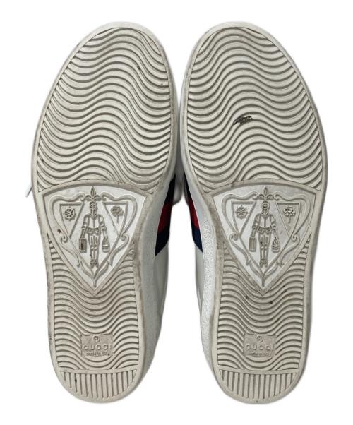 GUCCI（グッチ）GUCCI (グッチ) BLIND FOR LOVE パッチスニーカー ホワイト サイズ:7　1/2の古着・服飾アイテム