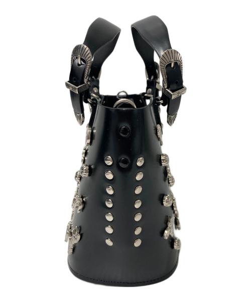 TOGA PULLA（トーガ プルラ）TOGA PULLA (トーガ プルラ) レザートートバッグスタッズミニショルダーバッグ ブラックの古着・服飾アイテム