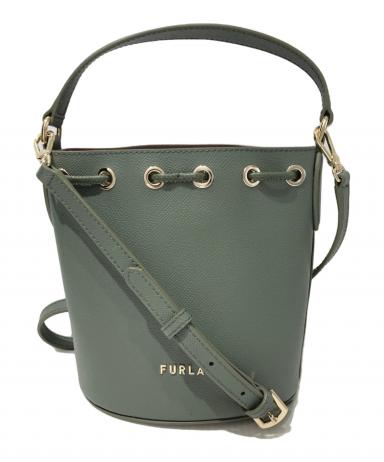 中古・古着通販】FURLA (フルラ) 巾着バケットバッグ カーキ｜ブランド