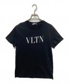VALENTINOヴァレンティノ）の古着「ロゴプリントTシャツ」｜ブラック