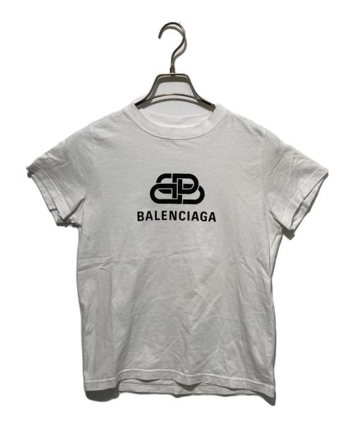 BALENCIAGA（バレンシアガ）BALENCIAGA (バレンシアガ) 19SS ロゴプリントTシャツ ホワイト サイズ:Sの古着・服飾アイテム