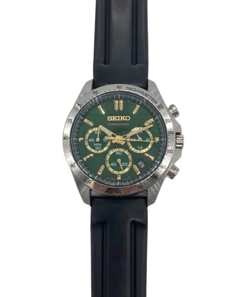 SEIKO（セイコー）SEIKO (セイコー) クロノグラフ 腕時計 グリーンの古着・服飾アイテム