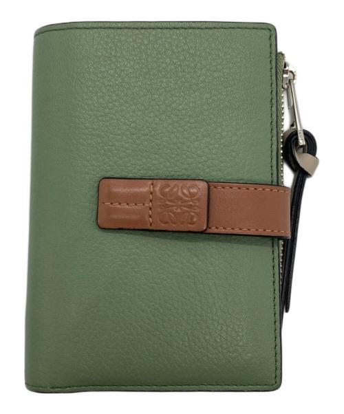 LOEWE（ロエベ）LOEWE (ロエベ) バイフォールド コンパクトウォレット グリーンの古着・服飾アイテム