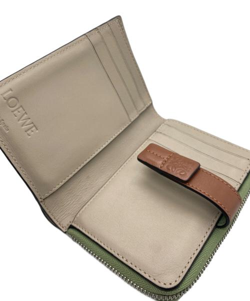 LOEWE（ロエベ）LOEWE (ロエベ) バイフォールド コンパクトウォレット グリーンの古着・服飾アイテム