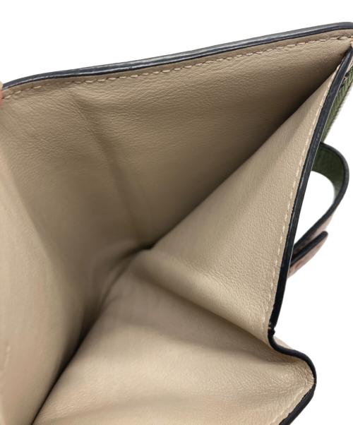 LOEWE（ロエベ）LOEWE (ロエベ) バイフォールド コンパクトウォレット グリーンの古着・服飾アイテム