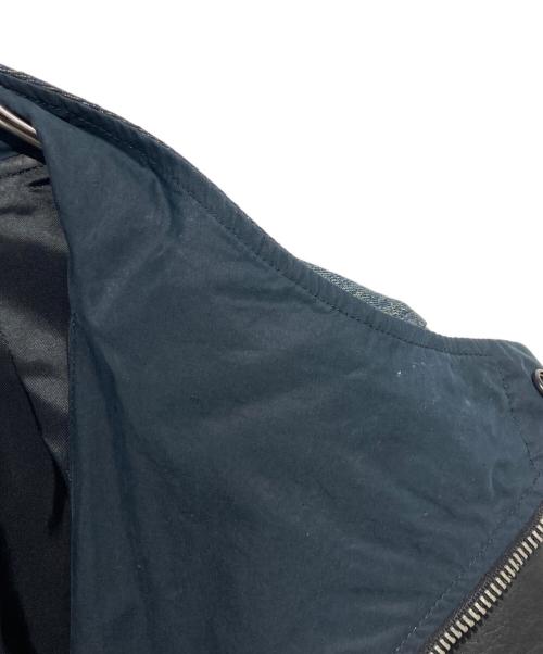 RICK OWENS（リックオウエンス）RICK OWENS (リックオウエンス) デニム切替レザージャケット インディゴ サイズ:Sの古着・服飾アイテム