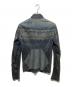 RICK OWENS (リックオウエンス) デニム切替レザージャケット インディゴ サイズ:S：50000円
