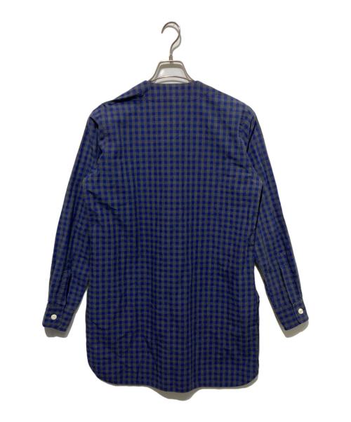 Needles（ニードルズ）Needles (ニードルズ) ノーカラーロングシャツ ブルー サイズ:Sの古着・服飾アイテム