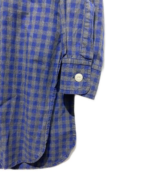 Needles（ニードルズ）Needles (ニードルズ) ノーカラーロングシャツ ブルー サイズ:Sの古着・服飾アイテム