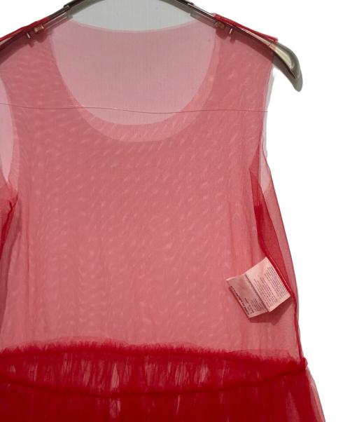 COMME des GARCONS（コムデギャルソン）COMME des GARCONS (コムデギャルソン) noir kei ninomiya (ノワール ケイ ニノミヤ) チュールワンピース レッド サイズ:Ｍの古着・服飾アイテム