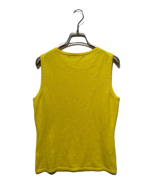 Granyage（グランヤージュ）granyage (グランヤージュ) カシミヤ100% ノースリーブニット イエロー サイズ:38の古着・服飾アイテム