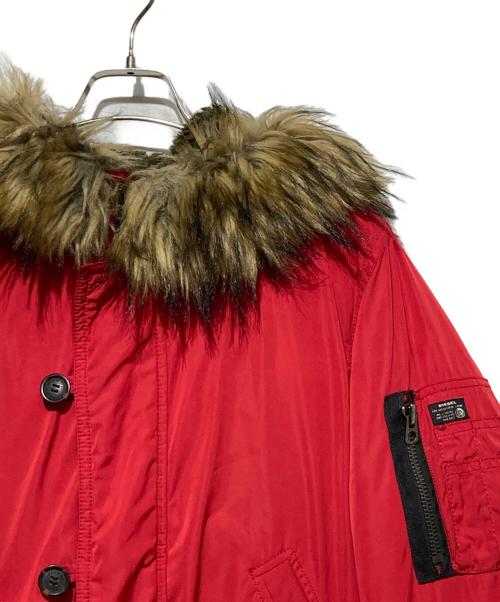 DIESEL（ディーゼル）DIESEL (ディーゼル) WESKIMO-2 JACKET N-2B フライトジャケット レッド サイズ:Mの古着・服飾アイテム