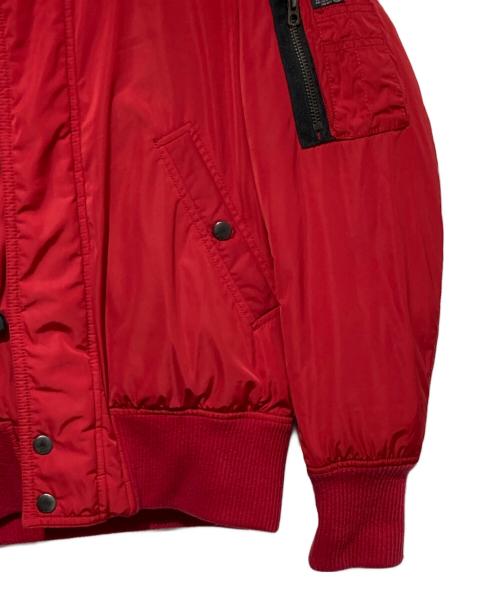 DIESEL（ディーゼル）DIESEL (ディーゼル) WESKIMO-2 JACKET N-2B フライトジャケット レッド サイズ:Mの古着・服飾アイテム