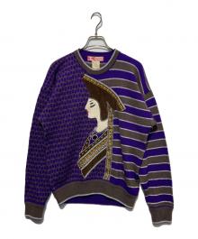 kansai international（カンサイインターナショナル）の古着「オールドデザインニット」｜パープル