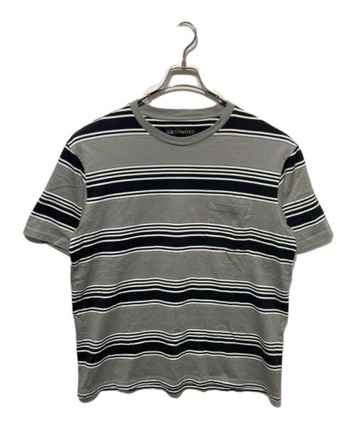 WACKO MARIA（ワコマリア）WACKO MARIA (ワコマリア) STRIPED T-SHIRT グレー サイズ:Lの古着・服飾アイテム