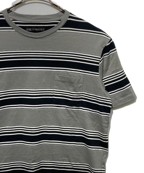 WACKO MARIA（ワコマリア）WACKO MARIA (ワコマリア) STRIPED T-SHIRT グレー サイズ:Lの古着・服飾アイテム