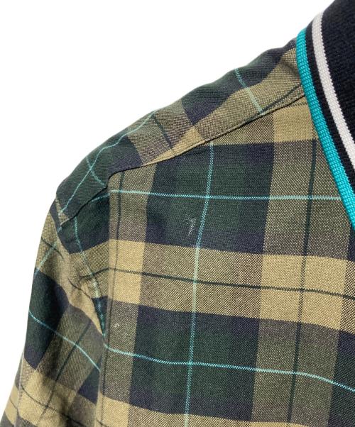 FRED PERRY（フレッドペリー）FRED PERRY (フレッドペリー) Knitted Collar Tartan Shirt グリーン サイズ:Mの古着・服飾アイテム