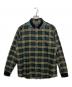 FRED PERRY（フレッドペリー）の古着「Knitted Collar Tartan Shirt」｜グリーン