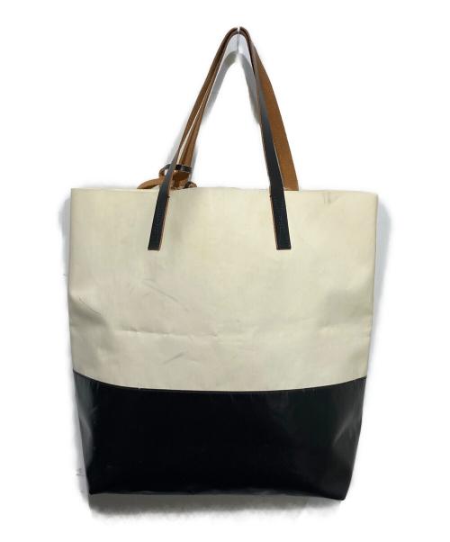 MARNI（マルニ）MARNI (マルニ) トライベッカ バイカラートートバッグ ホワイト×ブラックの古着・服飾アイテム