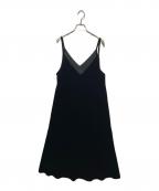 ANAYIアナイ）の古着「ベロアキャミソールワンピース」｜ブラック