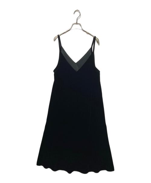 ANAYI（アナイ）ANAYI (アナイ) ベロアキャミソールワンピース ブラック サイズ:38の古着・服飾アイテム