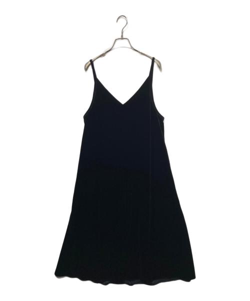 ANAYI（アナイ）ANAYI (アナイ) ベロアキャミソールワンピース ブラック サイズ:38の古着・服飾アイテム