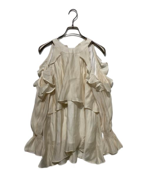 dolce liche（ドルチェリーチェ）dolce liche (ドルチェリーチェ) バックリボンシフォンブラウスセットアップ アイボリー サイズ:FREEの古着・服飾アイテム