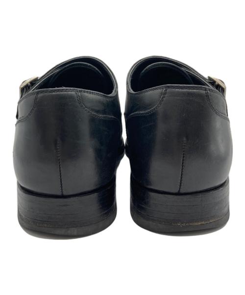 SHETLAND FOX（シェットランドフォックス）SHETLAND FOX (シェットランドフォックス) ダブルモンクストラップシューズ ブラック サイズ:8の古着・服飾アイテム