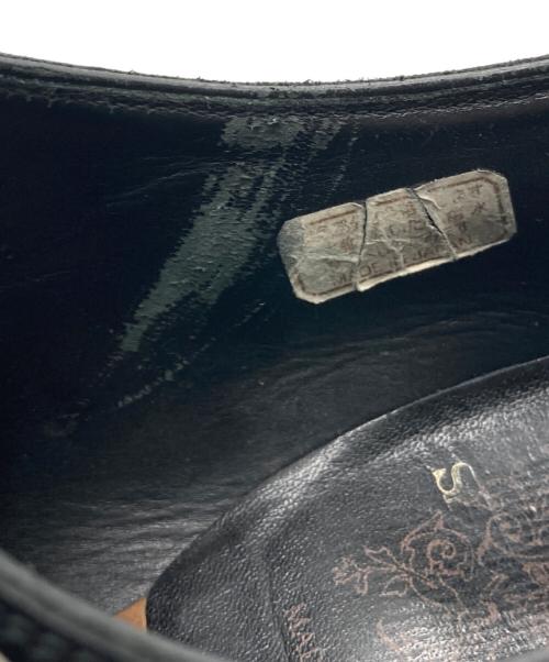 SHETLAND FOX（シェットランドフォックス）SHETLAND FOX (シェットランドフォックス) ダブルモンクストラップシューズ ブラック サイズ:8の古着・服飾アイテム