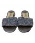 中古・古着 JIMMY CHOO (ジミーチュウ) グリッターフラットサンダル シルバー サイズ:34：8000円