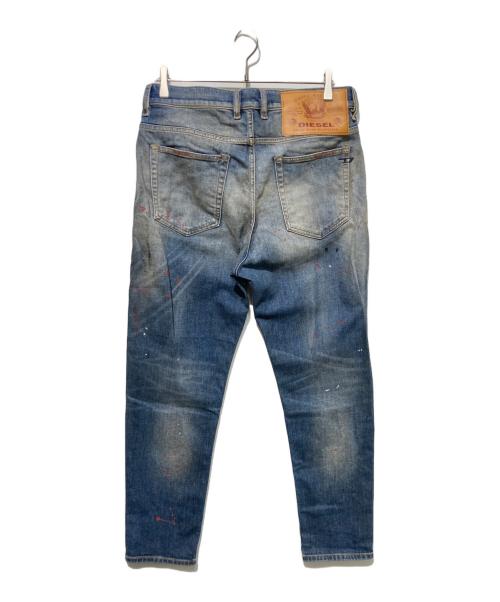 DIESEL（ディーゼル）DIESEL (ディーゼル) ペイントデニムパンツ ブルー サイズ:32×30の古着・服飾アイテム
