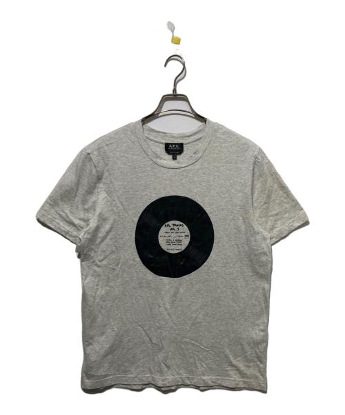 A.P.C.（アーペーセー）A.P.C. (アーペーセー) VINYL Tシャツ グレー サイズ:Ｌの古着・服飾アイテム