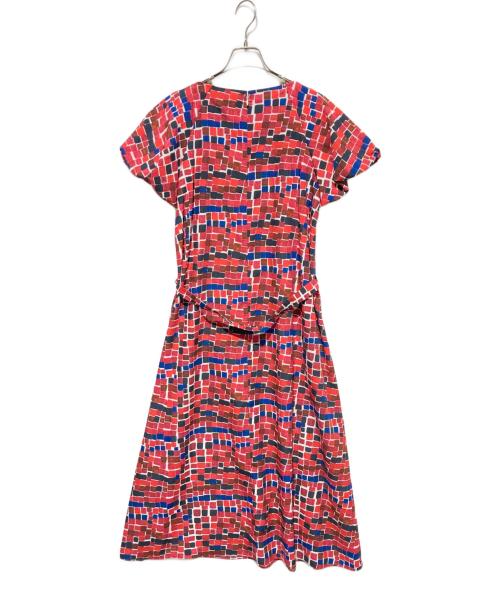 HERALBONY（ヘラルボニー）HERALBONY (ヘラルボニー) バルーンスリーブワンピース「無題」 レッド サイズ:FREEの古着・服飾アイテム