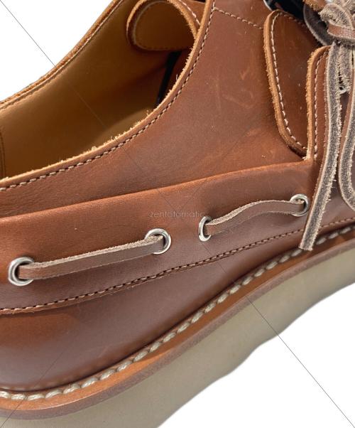 Maison Margiela（メゾンマルジェラ）Maison Margiela (メゾンマルジェラ) Stringate Spliced in pelleデッキシューズ ブラウン サイズ:40の古着・服飾アイテム