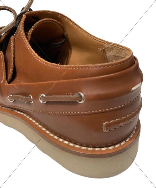 Maison Margiela（メゾンマルジェラ）Maison Margiela (メゾンマルジェラ) Stringate Spliced in pelleデッキシューズ ブラウン サイズ:40の古着・服飾アイテム