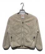 DANTONダントン）の古着「HIGH PILE FLEECE フリースノーカラーブルゾン」｜ベージュ