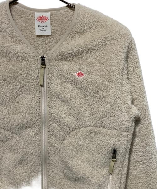 DANTON（ダントン）DANTON (ダントン) HIGH PILE FLEECE フリースノーカラーブルゾン ベージュ サイズ:36の古着・服飾アイテム