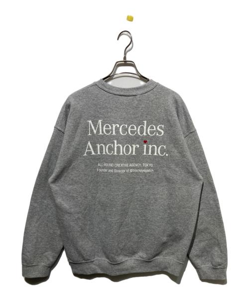 mercedes anchor inc.（メルセデス アンカー インク）mercedes anchor inc. (メルセデス アンカー インク) ロゴスウェット グレー サイズ:Ｌの古着・服飾アイテム
