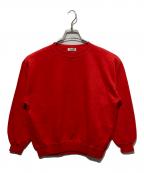 ISSEY MIYAKEイッセイミヤケ）の古着「バックISロゴプリントスウェット」｜レッド