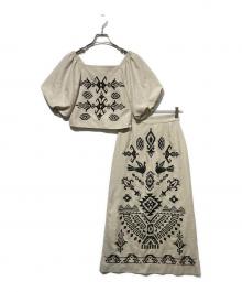 Ameri（アメリ）の古着「SEPARATE EMBROIDERY DRESS」｜アイボリー