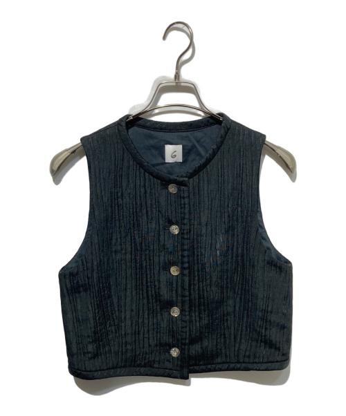 6(ROKU) BEAUTY&YOUTH（ロク ビューティーアンドユース）6(ROKU) BEAUTY&YOUTH (ロク ビューティーアンドユース) フクレ ベスト ブラック サイズ:36の古着・服飾アイテム