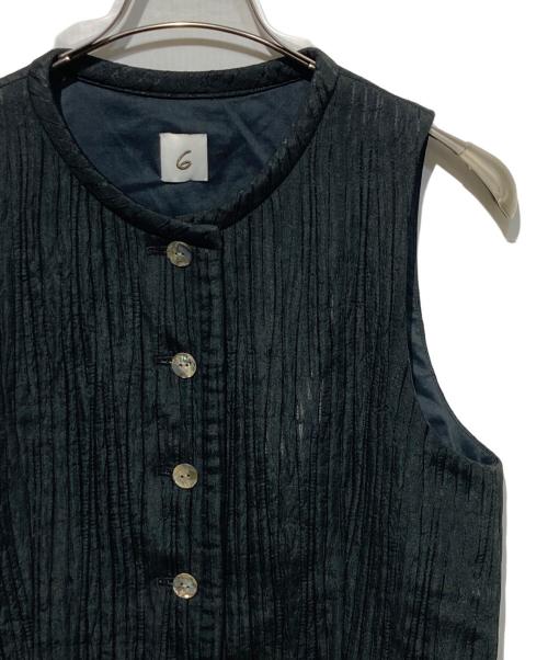 6(ROKU) BEAUTY&YOUTH（ロク ビューティーアンドユース）6(ROKU) BEAUTY&YOUTH (ロク ビューティーアンドユース) フクレ ベスト ブラック サイズ:36の古着・服飾アイテム