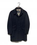 BURBERRY BLACK LABELバーバリーブラックレーベル）の古着「アンゴラ チェスターコート」｜ブラック