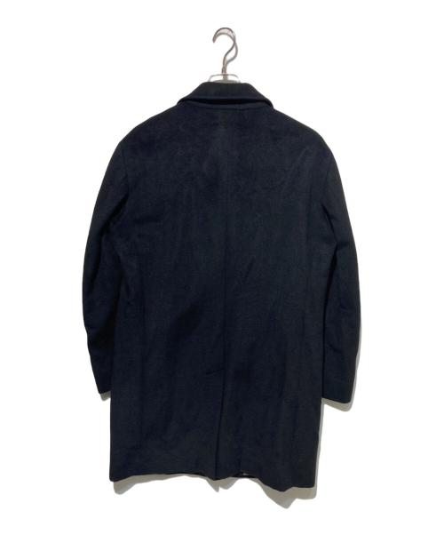 BURBERRY BLACK LABEL（バーバリーブラックレーベル）BURBERRY BLACK LABEL (バーバリーブラックレーベル) アンゴラ チェスターコート ブラック サイズ:Lの古着・服飾アイテム