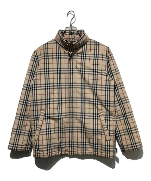 BURBERRY BLUE LABEL（バーバリーロンドンブルーレーベル）BURBERRY BLUE LABEL (バーバリーロンドンブルーレーベル) ノバチェック中綿ジャケット ベージュ サイズ:Mの古着・服飾アイテム