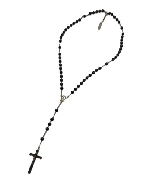 DOLCE & GABBANA（ドルチェ＆ガッバーナ）DOLCE & GABBANA (ドルチェ＆ガッバーナ) ロザリオ ネックレス ブラックの古着・服飾アイテム