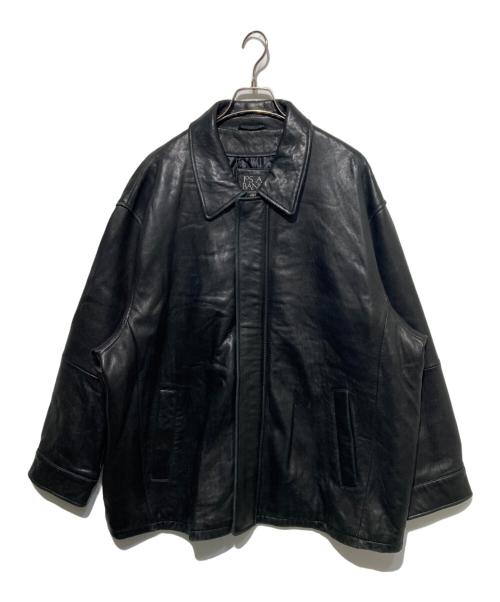 JOS.A.BANK（ジョス エー バンク）JOS.A.BANK (ジョス エー バンク) レザージャケット ブラック サイズ:XXLの古着・服飾アイテム